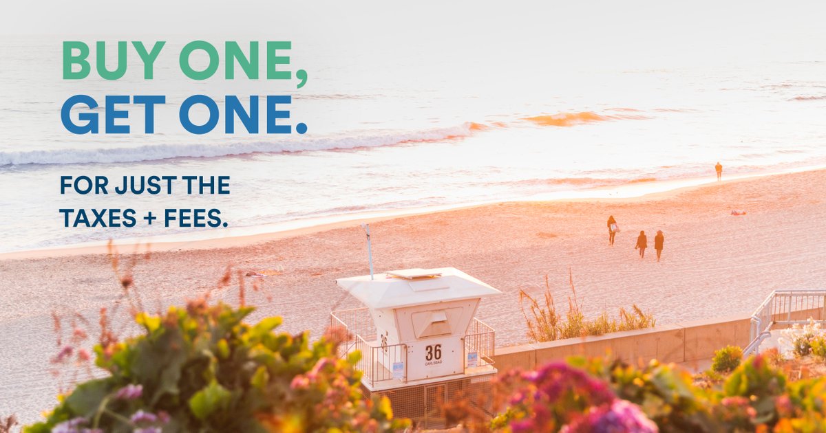 AlaskaAir's tweet photo. Don’t have BOGO FOMO! Now through 12/9/20, buy one ticket, get one for just the taxes and fees on 2021 California flights! Restrictions apply. https://t.co/raw0WQ95t5 https://t.co/7eN7y5kNqx