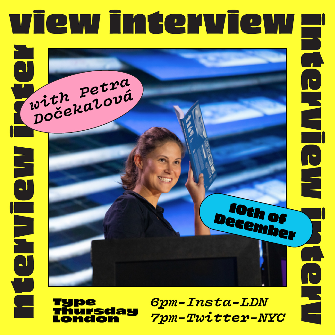 Tune in as we interview <a href="/docekalovapetra/">Petra Docekalova</a> this Thursday at 6pm on IG live!! The final Type Thursday London event of 2021. See you there!