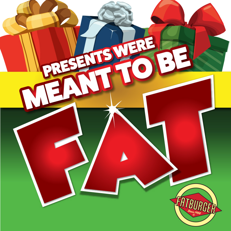 Presents were meant to be FAT! Buy a $25 gift card and get a Fatburger Scratch n' Win and a $5 voucher to use in January! (We won't tell if you keep them for yourself)