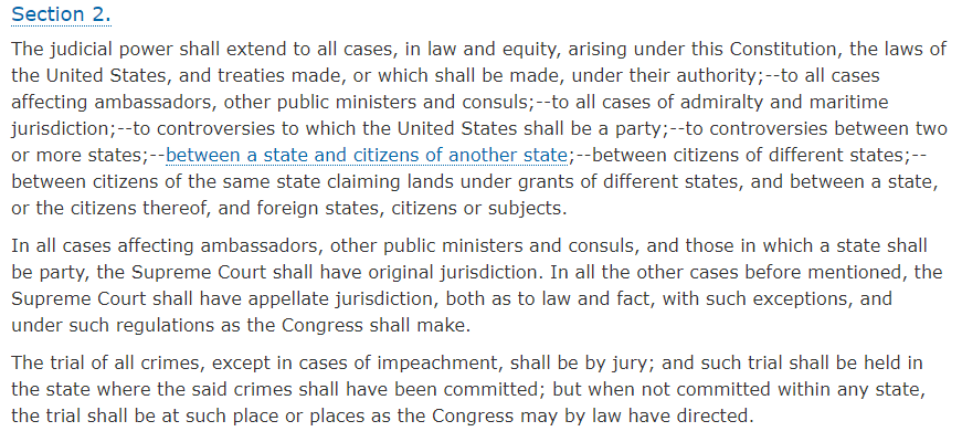 Well, federal court, unlike state court, ONLY has courts of limited jurisdiction. What authority controls the boundaries of that limited jurisdiction? Why the Constitution, in Article III § 2. https://www.law.cornell.edu/constitution/articleiii