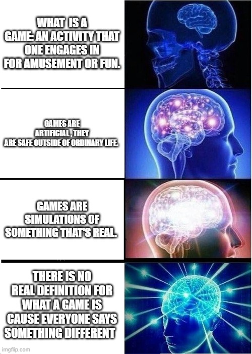82_john3's tweet photo. Explaining the concept of what a game is via Meme.(which is technically a image so still works for the twitter task 8)
#dmed2023 https://t.co/8vjwYVgEKQ