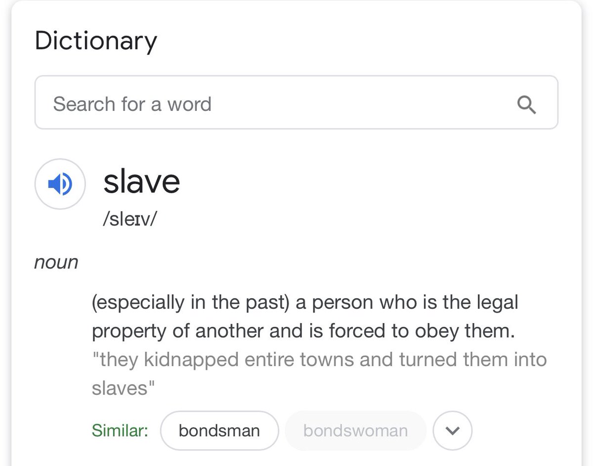 First of all we have to understand the definition of slavery.