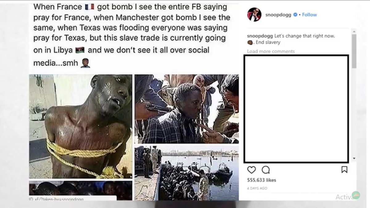 A lot of photos we see from this alleged slave trade are in fact false, or cannot be proven to be from Libya.