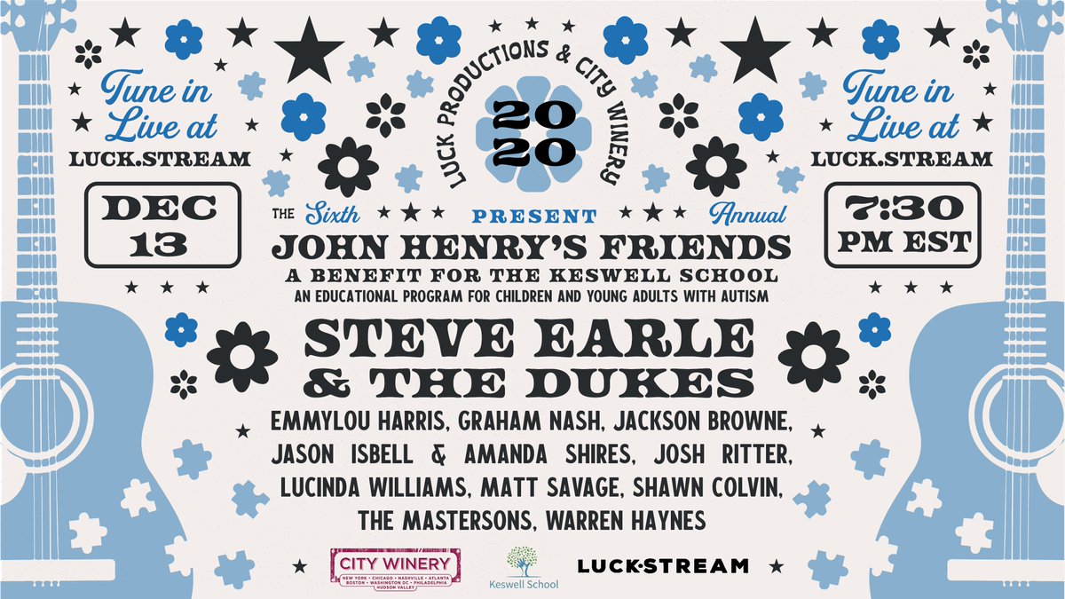 joshritter's tweet photo. Hi everyone! Excited to join my friends @Steveearle, @JasonIsbell, @EmmylouSongbird and more for the 6th annual John Henry's Friends benefit concert to raise funds for children diagnosed with autism on 12/13! RSVP &amp; make a donation here: https://t.co/wOaMsvd1hv https://t.co/MwJ25Pedm0