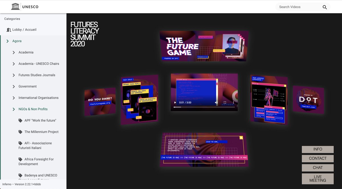 InigoFunky's tweet photo. Exciting 1st day of the @UNESCO Futures Literacy Virtual Summit 8-12 DEC. Proud to humbly contribute with @feelDOT's social innovation program @thefuturegame__  and the #DiscontinuityLab online experiment :-) #FuturesLiteracy #ImagineFutures 
Register now: https://t.co/VkCVawJGb7 https://t.co/gbhjalfdZZ