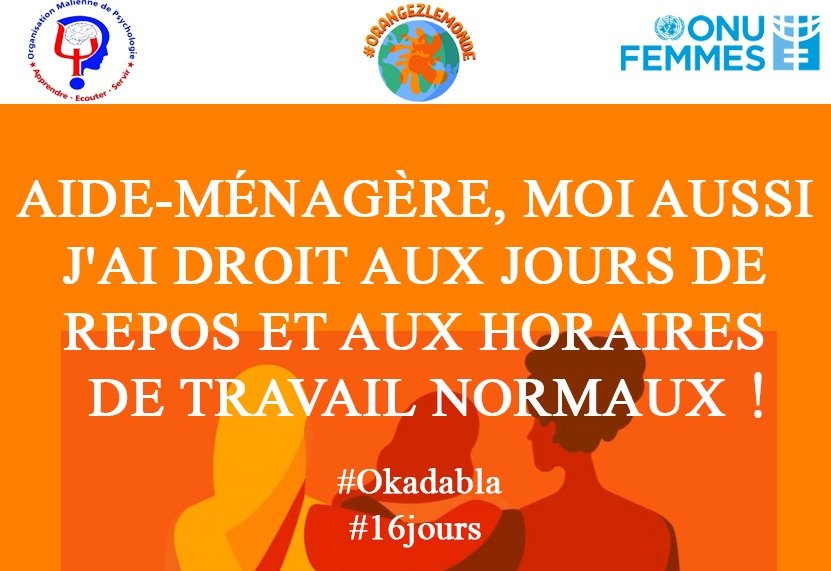 AmiSangar8's tweet photo. Les aides-menagère ont aussi droit aux jours de repos .#okadabla#orangé le monde #16jours https://t.co/i7FaKMvJvd