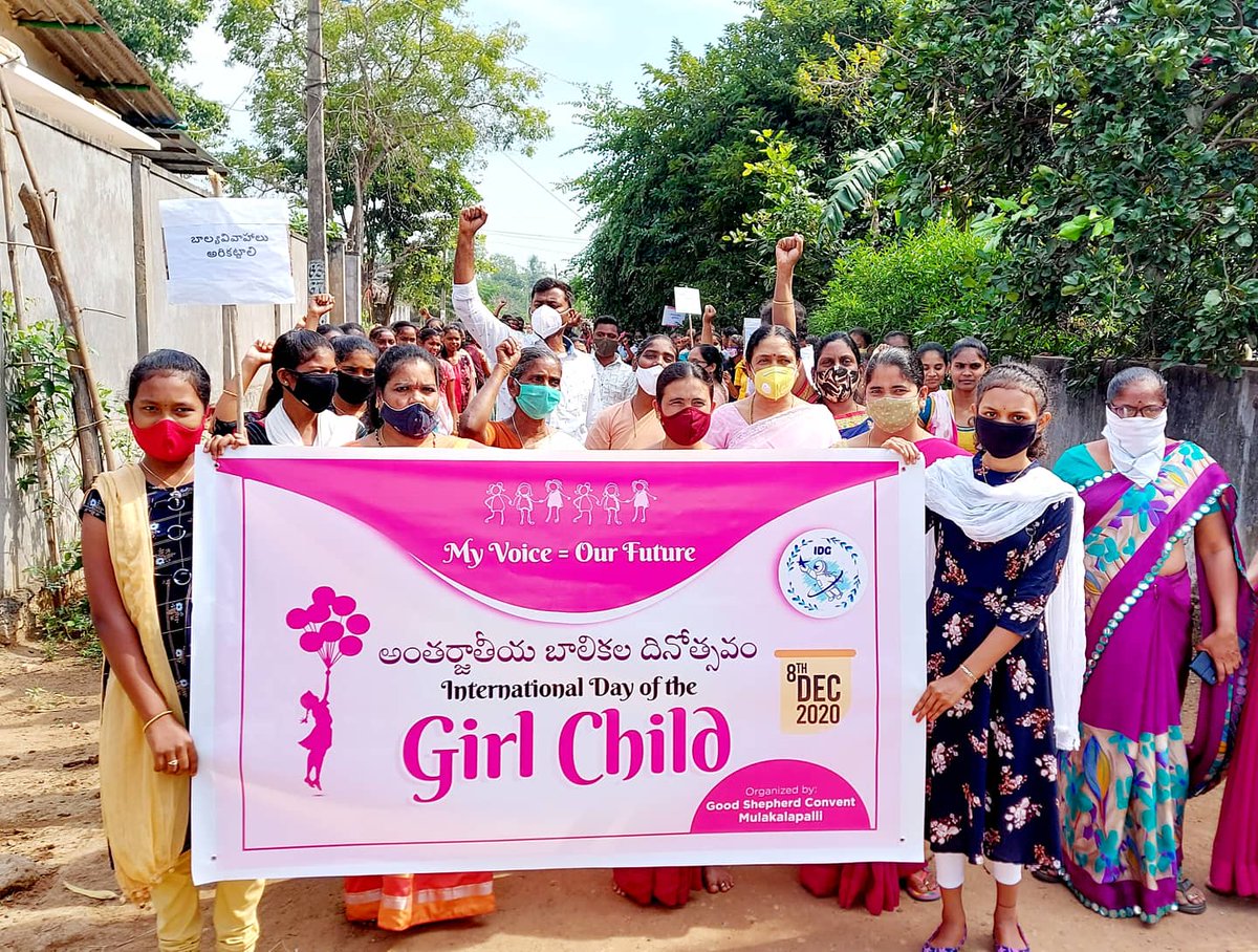 GsCein's tweet photo. International Day of the Girl Child-2020
My Voice = Our Future event celebrations at Good Shepherd Convent, Mulakalapalli-CEIN https://t.co/0412MQRXY7