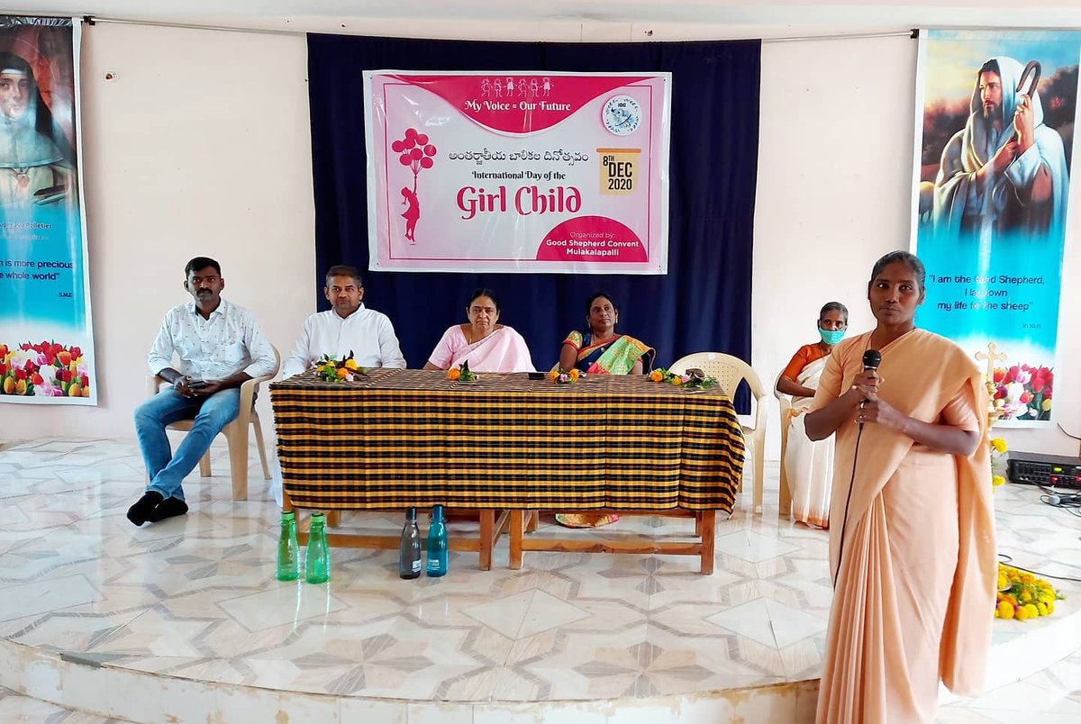 GsCein's tweet photo. International Day of the Girl Child-2020
My Voice = Our Future event celebrations at Good Shepherd Convent, Mulakalapalli-CEIN https://t.co/0412MQRXY7