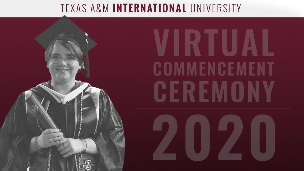 txamiu's tweet photo. Our first-ever Virtual Commencement Ceremony is just a few days away! Stream the virtual event at https://t.co/s6ZgUf16IA this Saturday, Dec. 12 at 1 p.m. #TAMIUGrad #GradsGoBeyond https://t.co/Qscf45KhLh