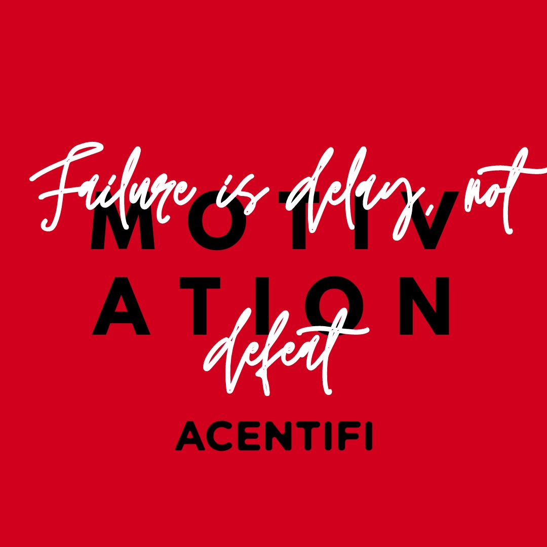acentifi's tweet photo. Our biggest learning opportunities come from our failures! Assess and overcome. https://t.co/kcuXGiykQs
