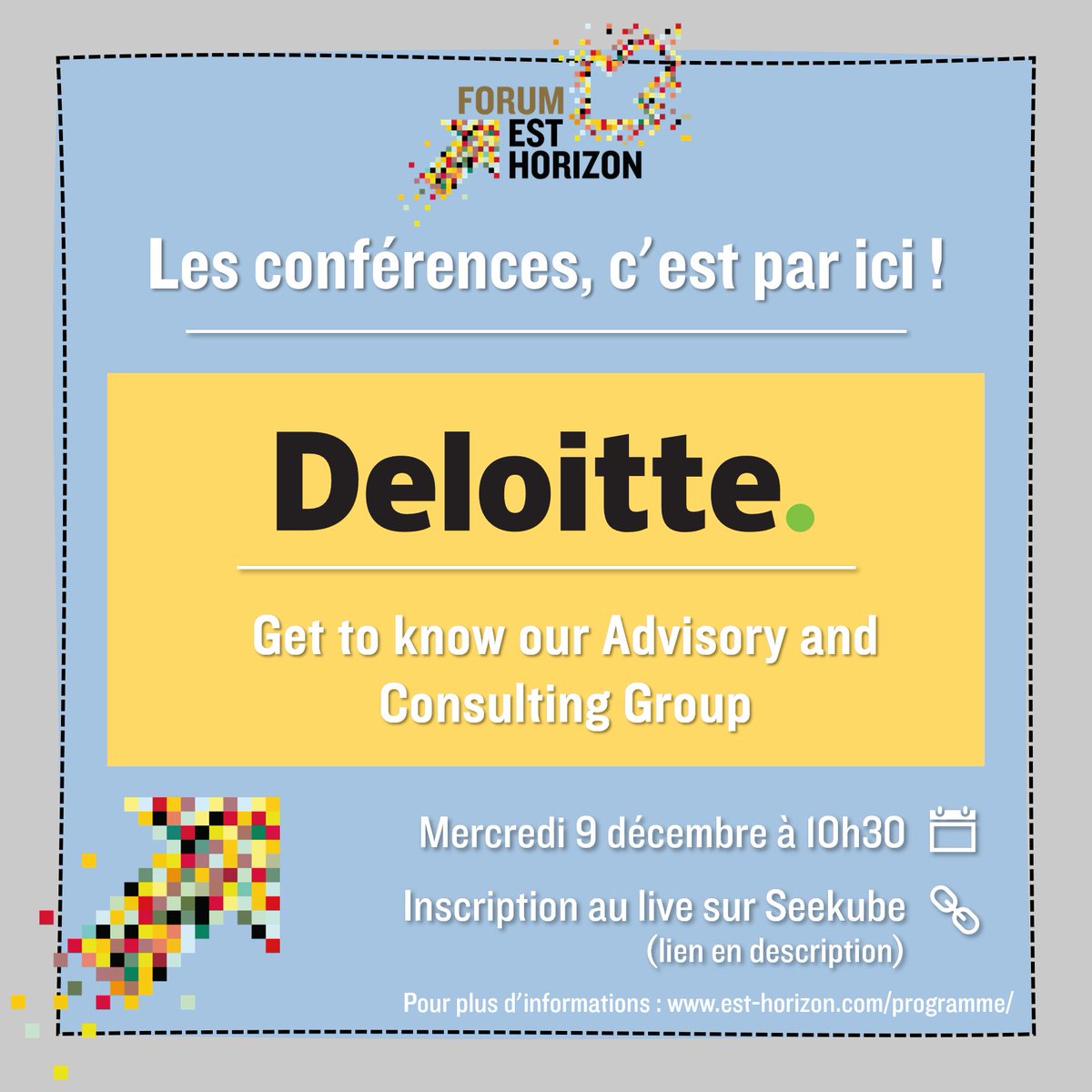 Nous réouvrons les candidatures à partir de demain (09 décembre)
app.seekube.com/forum-est-hori…
Rejoignez notre équipe Teams pour les conférences: urlz.fr/eqWn
Carnet à spirale Pour vous inscrire aux ateliers: urlz.fr/eqWG