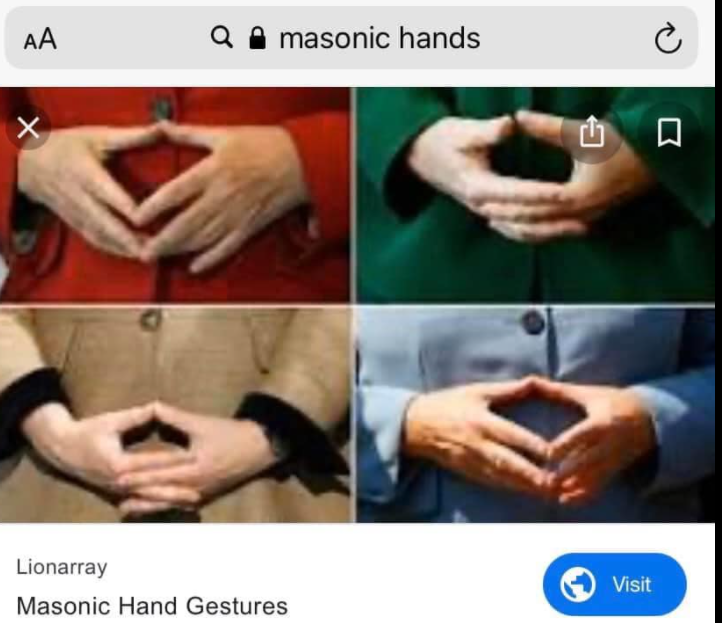 You can see her giving a "masonic hand gesture" after taking the jab which proves she's a "freemason lady" and a member of "the illuminati". Other world leaders like Angela Merkel, also members of the illuminati, have given that hand gesture before, they claim.