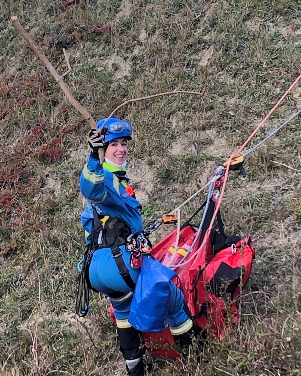 Chilly but good weekend on the cliff  and I qualified as a Rope Rescue Technician 🙃
