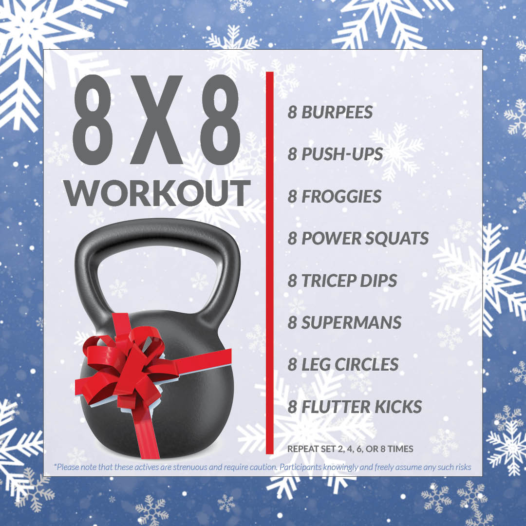 UofUCampusRec's tweet photo. Take a break from finals and get yourself some exercise! Check out this great 8x8 workout created by our staff to help you get a quick workout in between all those exams.

#12daysofrec #uofucampusrec #workoutwarmth #finals #utah #uofu #fitness #studentlifecenter #mindandbody https://t.co/FQbJ1dPYOj