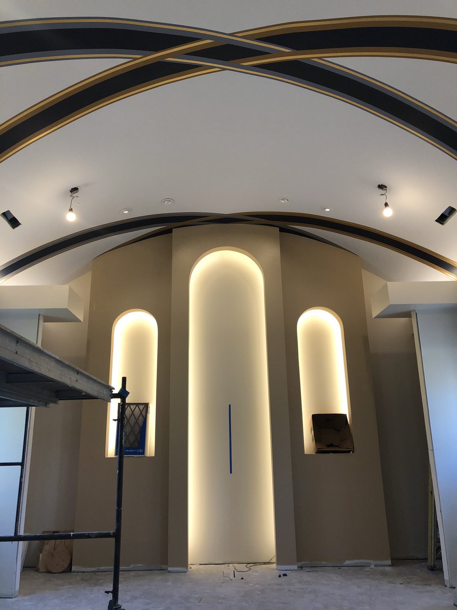 IamDTP's tweet photo. Adoration chapel ceiling complete https://t.co/DRxk502Mu4