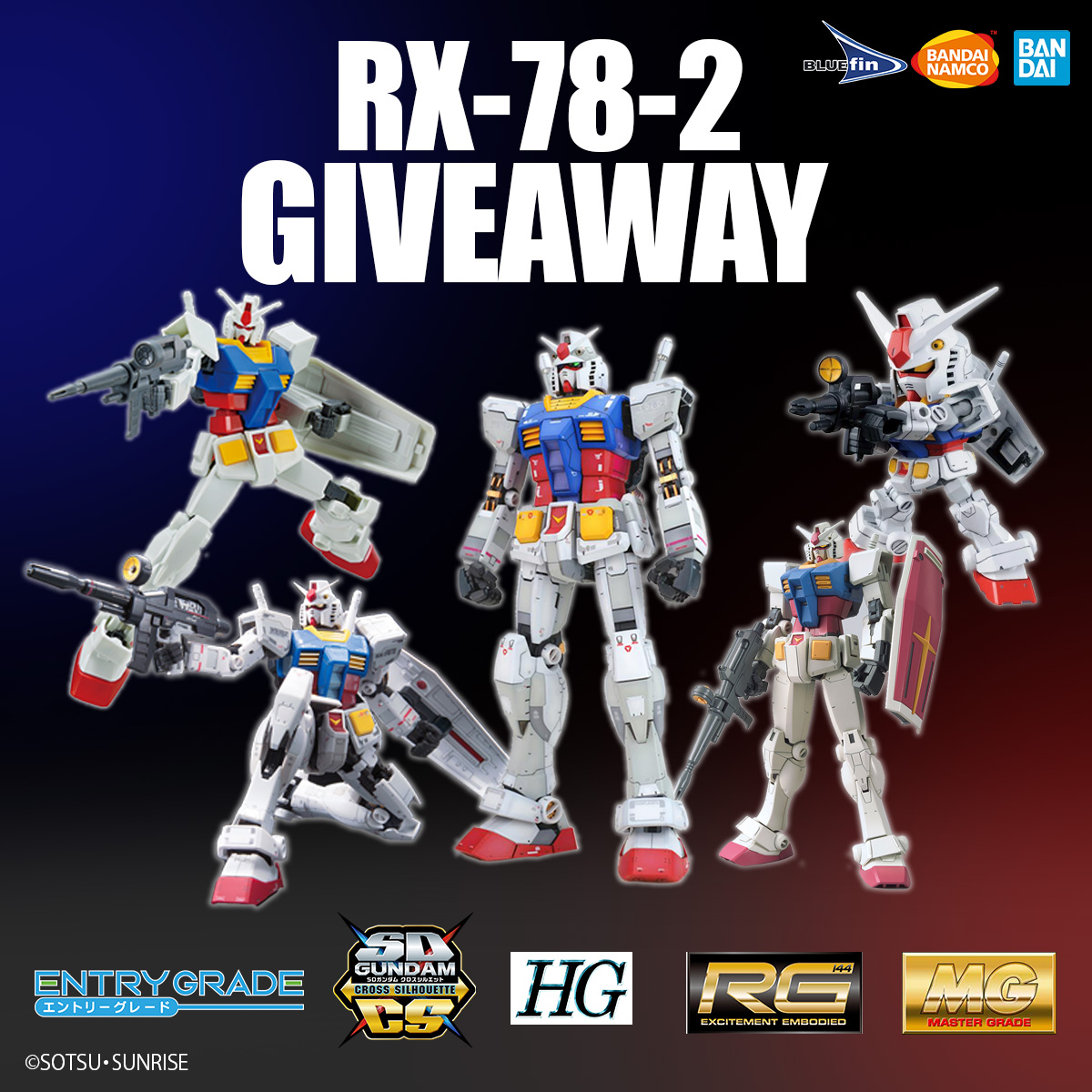 Bluefin Brands Giveaway Enter To Win Our Rx 78 Gunpla Set Giveaway One Lucky Winner Will Receive A Grand Total Of 5 Model Kits Entry Grade Super Deformed High Grade Real Bluefin Brands Giveaway Enter To Win Our Rx 78 Gunpla Set Giveaway One Lucky Winner Will Receive A Grand Total Of 5 Model Kits Entry Grade Super Deformed High Grade Real