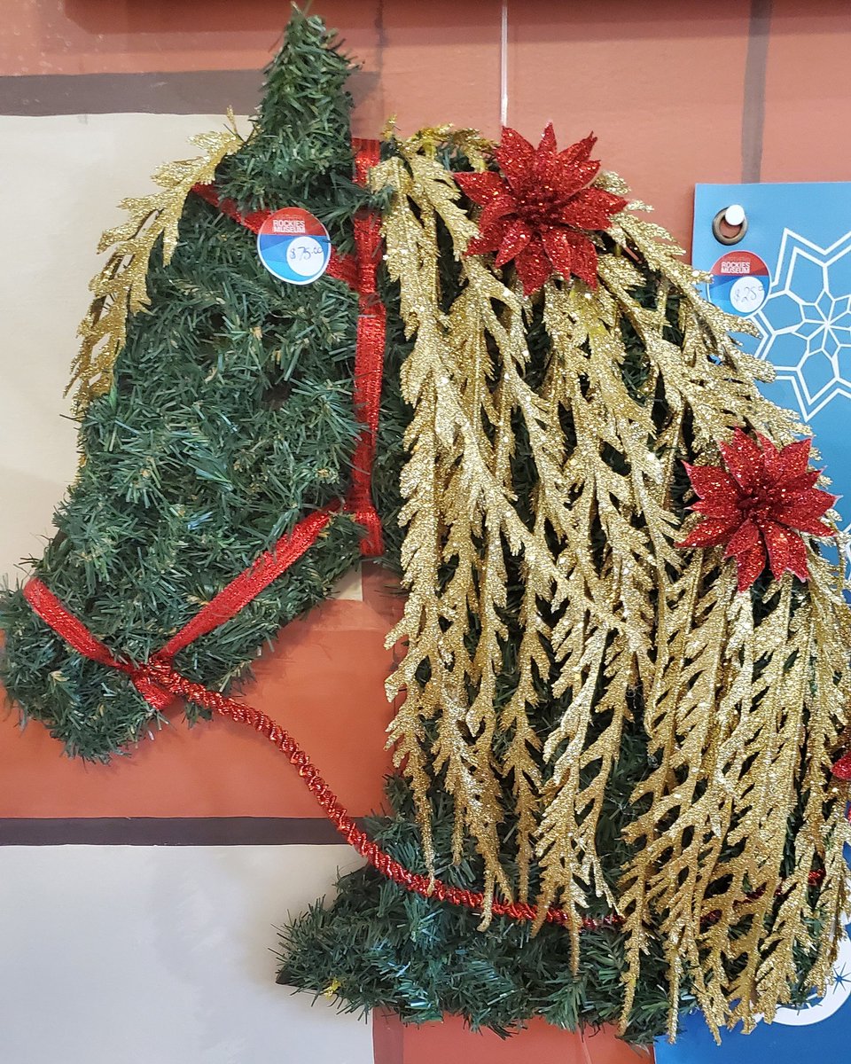 Bring this beauty horse wreath home and support the NRM for only $75! #buylocal #supportyourmuseum