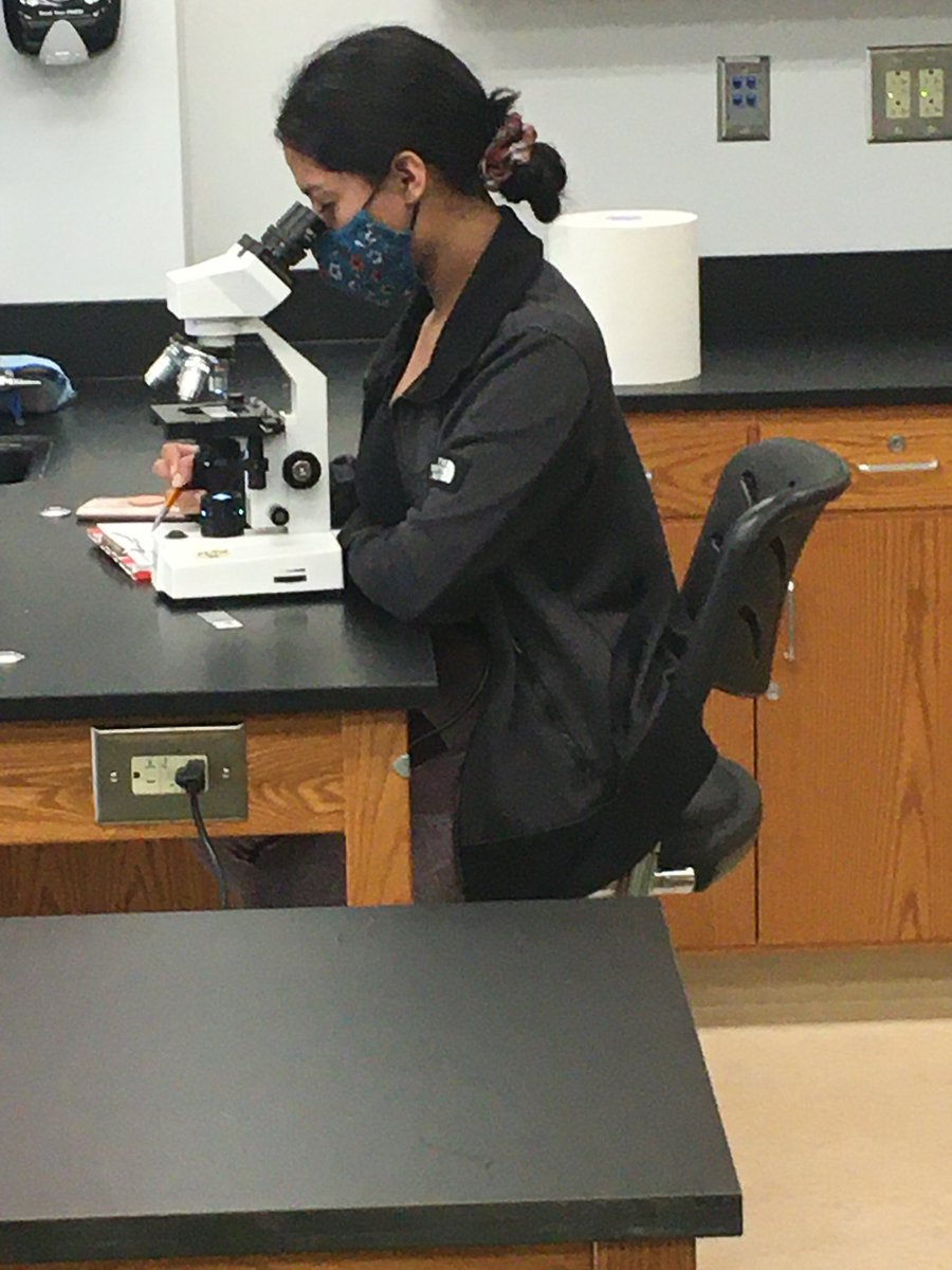 Biomedical students played the role of pathologists today and analyzed skin cancer samples #WYproud #PLTW