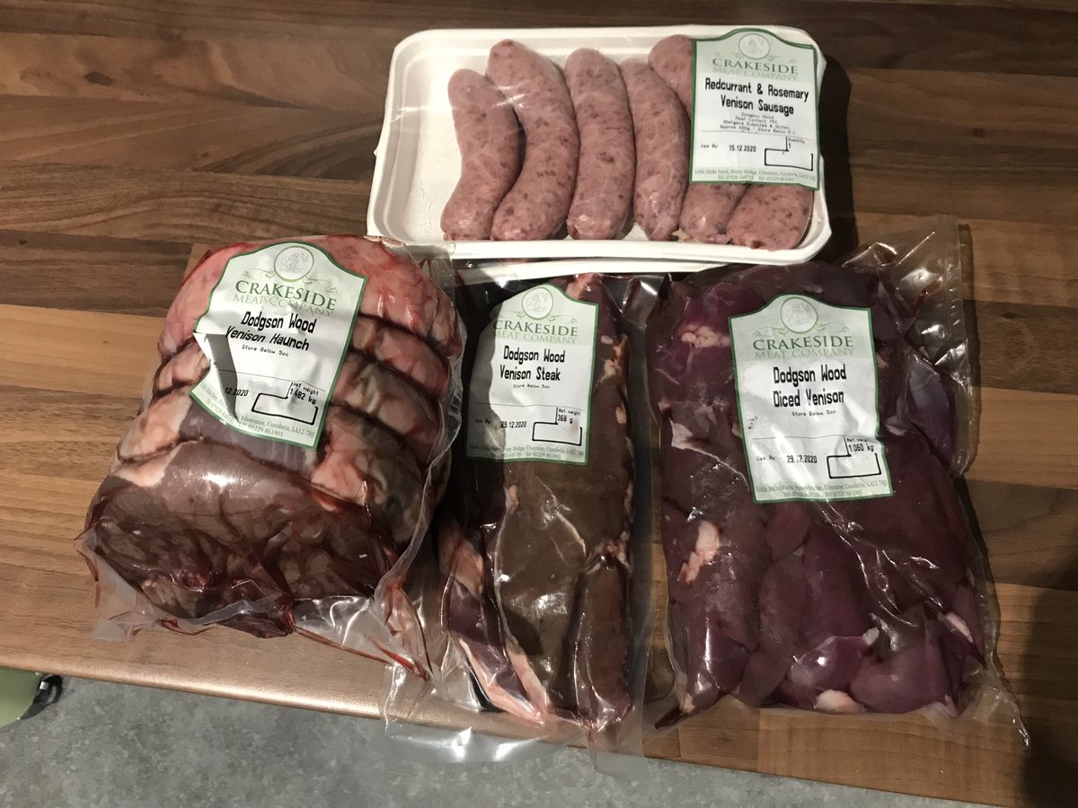 Venison meat box available for collection/courier £65 for 5kg or £120 for 10kg. From red deer grazing at a nature reserve where we graze cattle in the summer. Posting out tomorrow and Thursday so message me ASAP if you’d like some.