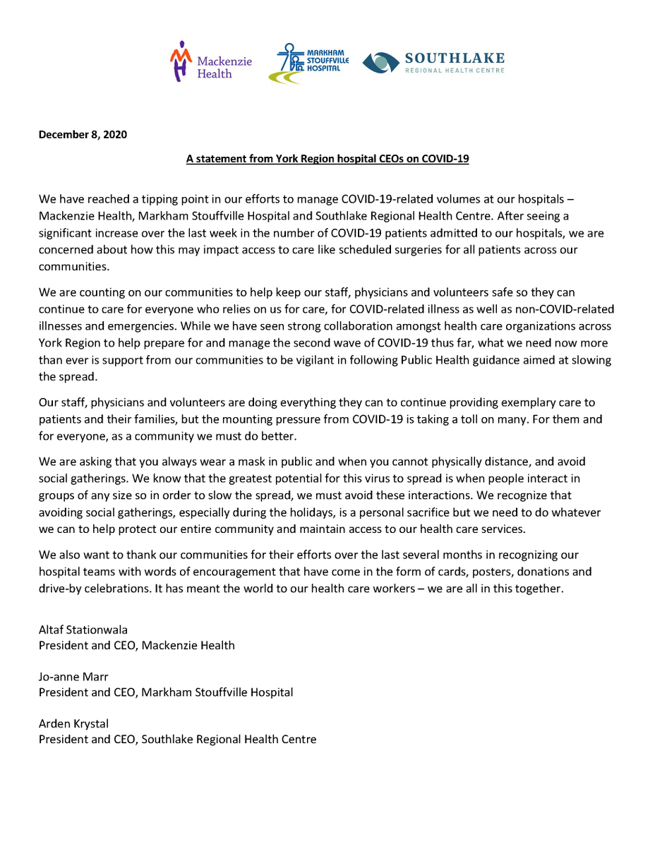 Mackenzie Health (@mackenziehealth) on Twitter photo <a href="/MackenzieHealth/">Mackenzie Health</a>, <a href="/MSHospital/">M.S. Multi Specialty Hospital - Pithapuram</a> and @SouthlakeRHC have an important message for our community about COVID-19. Please read: <a href="/MackenzieHealth/">Mackenzie Health</a>, <a href="/MSHospital/">M.S. Multi Specialty Hospital - Pithapuram</a> and @SouthlakeRHC have an important message for our community about COVID-19. Please read: