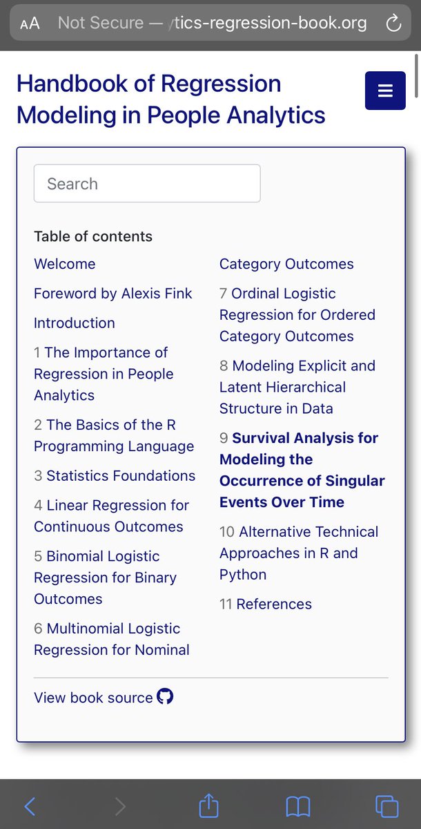 dr_keithmcnulty's tweet image. I love the new bs4_book mobile layout in #bookdown #rstats #datascience #r4ds #analytics