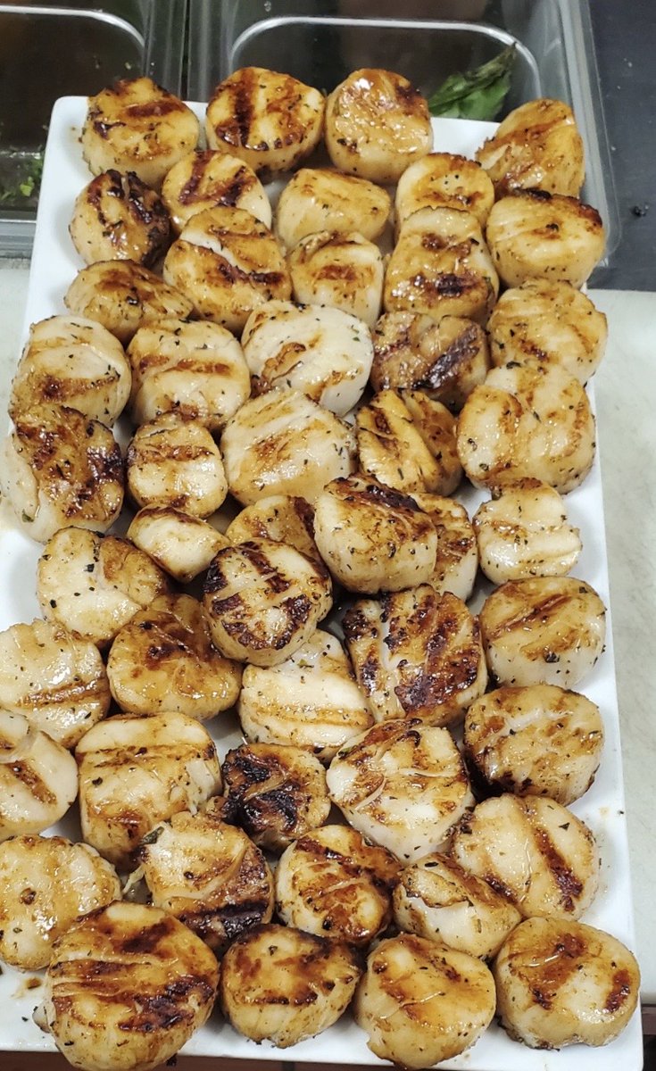 MonicasBoston's tweet image. New!  Grilled Scallops! Try them with our Squid Ink Linguine!