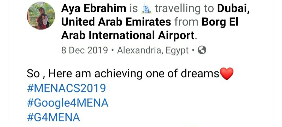 A year ago,I was invited to attend the 1st Google summit in MENA region.
Proud of being in #DSC in such a great community that always add to my experiences and help discovering myself!
Special thanks to :
<a href="/abid_salim/">Salim Abid سليم عبيد</a>  
<a href="/iayazedan/">Aya Sayed (آيه) 🚀🦸</a>  
<a href="/EricaKHanson/">Erica Hanson</a> for their support and efforts.