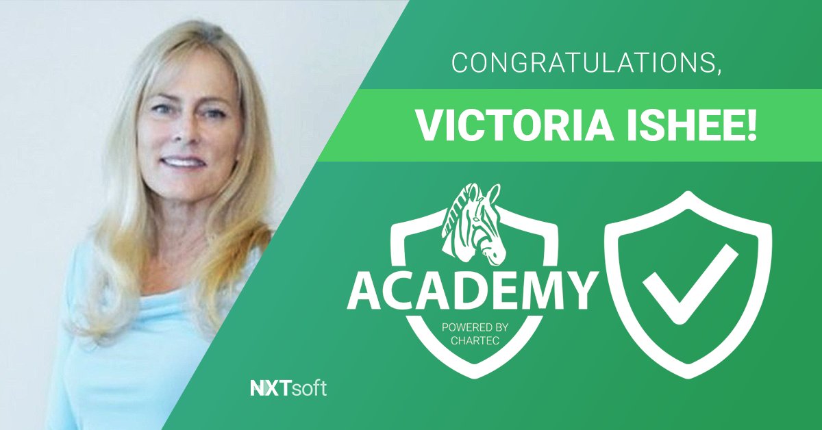 NXTsoft's tweet photo. Congratulations to Victoria Ishee for your recent @chartec_haas Academy certification! Thanks for all that you do for @NXTsoft You are always looking for ways to expand your knowledge. Way to go! #NXTsoft #CharTec #Congratulations https://t.co/NOf0flM8NJ