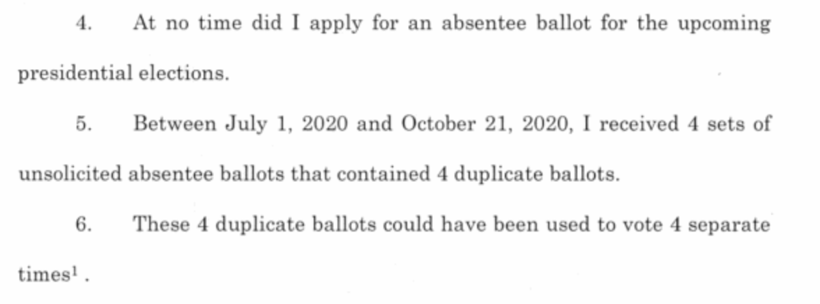 Absentee applications are not ballots!
