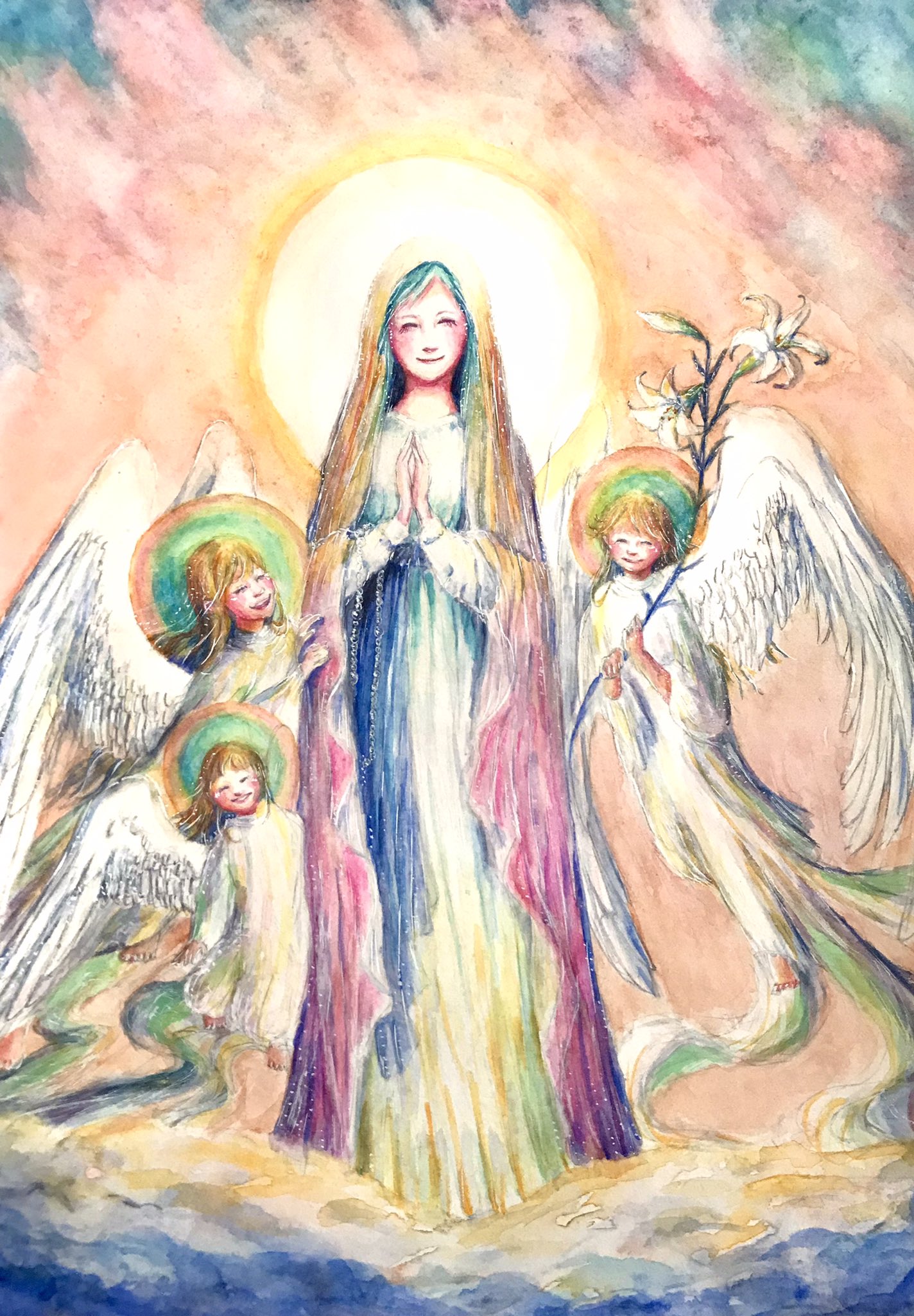 いろはす もも 微笑みのマリア様と天使達 ご依頼品 サイズ 微笑みのご加護がありますように 106枚目 聖母マリア Watercolor 水彩画 絵録 絵描きさんと繋がりたい T Co Eryyrjqjdj Twitter いろはす もも 微笑みのマリア様と天使達 ご依頼品 サイズ 微笑みのご加護がありますように 106枚目 聖母マリア Watercolor 水彩画 絵録 絵描きさんと繋がりたい T Co Eryyrjqjdj Twitter