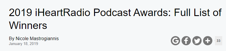 This isn't helped by the fact that this year, the  @iHeartMedia Awards nixed the LGBT category--one of the only categories in which queer podcasters could be recognized specifically for their identities. So. No LGBT podcasts... Male Host and Female Host... hmmmm... interesting...