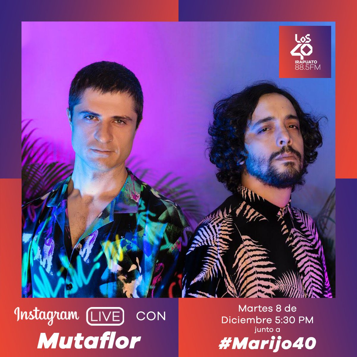 PennyMGMT's tweet photo. Checa la entrevista que #Mutaflor tendrá hoy con @Los40Irapuato para hablar de su reciente doble estreno: "Monte" y "Lejos de la vanidad". 🌸 

📲 Con #Marijo40 por https://t.co/tb4AFNH8H2
🕠 17:30 hrs

#PR #PennyMGMT
#WeDoItForTheMusic https://t.co/6FPrTc4uw3