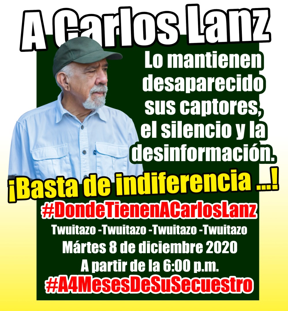 yosmary's tweet photo. Carlos Lanz sigue sin aparecer  #A4MesesDeSuSecuestro

 Lanz nos advirtió de hechos en pleno apogeo, la distracción, la injerencia y regresión de las conquistas populares, y sobre todo la necesidad de seguir organizando y formando.
#DondeTienenACarlosLanz ⁉️
#AmorYLealtadAChavez https://t.co/cZwXrRnzia