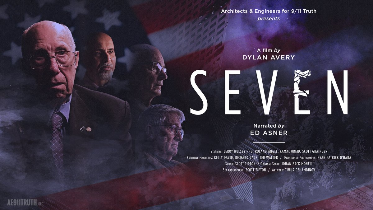 AE911Truth's tweet image. New Film SEVEN Available Today on Multiple Streaming Platforms — Several channel options, with more to come, very educational for @NIST employees, with many thanks to the @uafairbanks and Dr. Leroy Hulsey's intrepid study.

ae911truth.org/news/721-new-f…