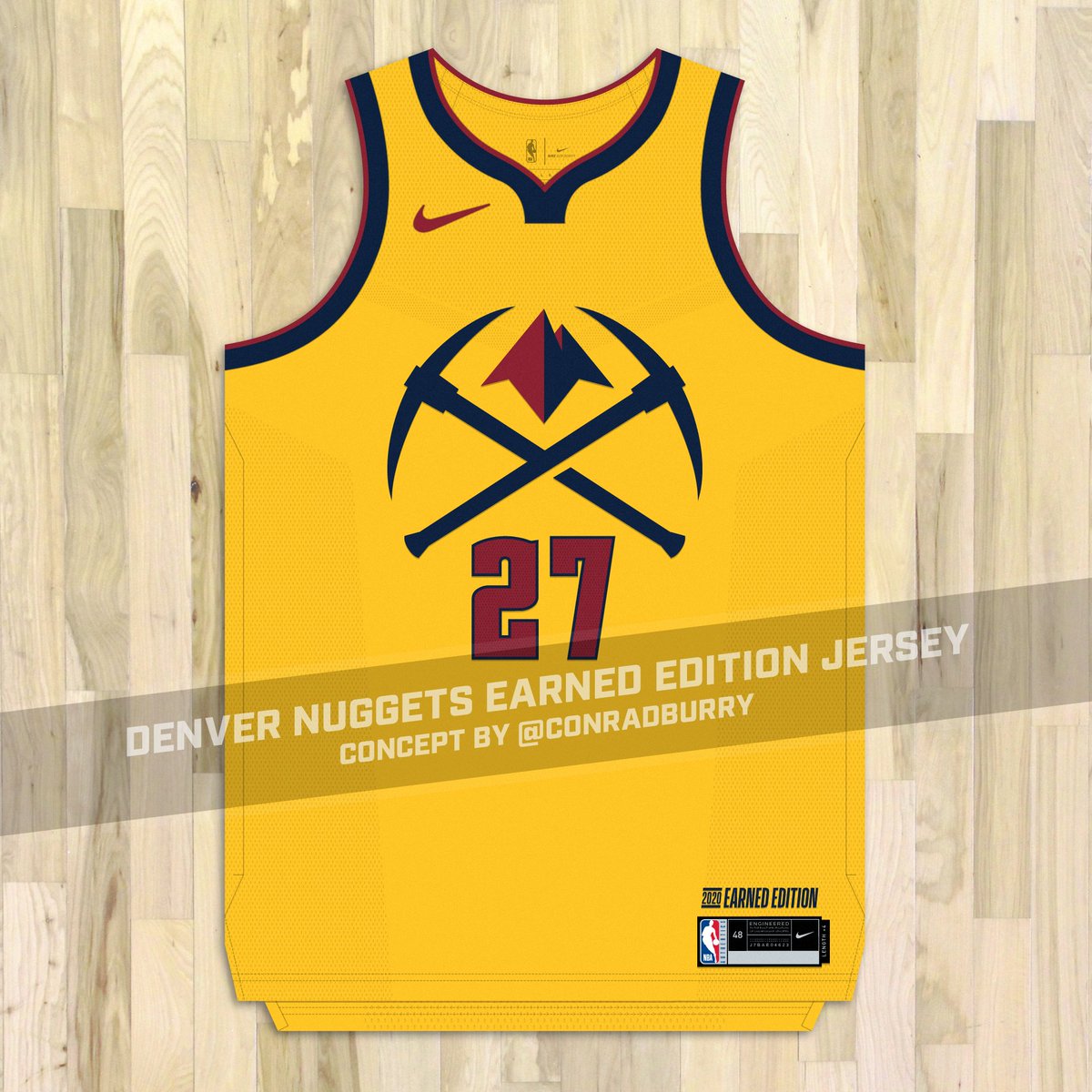 Buy > denver nuggets earned jersey > in stock