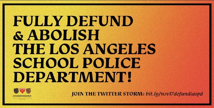 LA Students Deserve the Universe for their Development not a school system giving more funding to Cops than Counselors.  #DefundLASPD 
#FundBlackFutures #AbolishSchoolPolice #BlackLivesMatter #StudentsDeserve #CareNotCops #LAUSD #FullyDefundLASPD