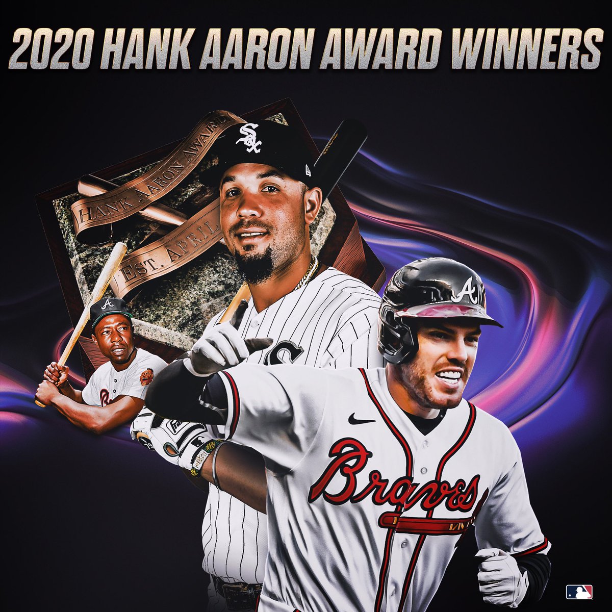 EddieMurray33.com (@eddiemurray_33) on Twitter photo Congratulations to <a href="/FreddieFreeman5/">Freddie Freeman</a> and JosƩ Abreu on winning the 2020 Hank Aaron Award! Congratulations to <a href="/FreddieFreeman5/">Freddie Freeman</a> and JosƩ Abreu on winning the 2020 Hank Aaron Award!