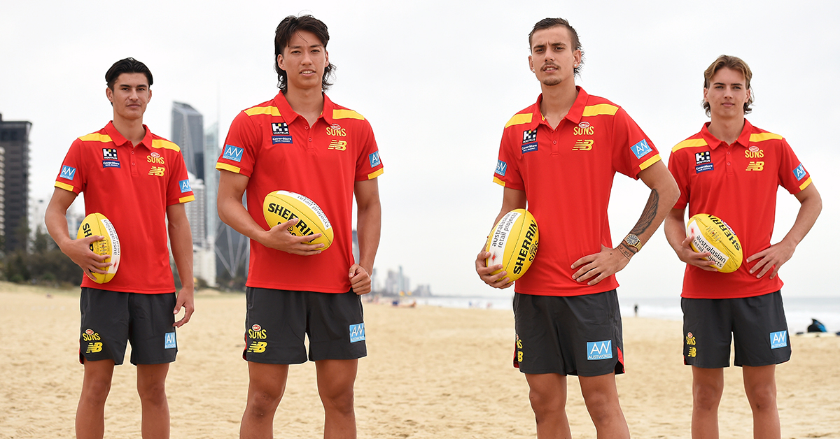 GoldCoastSUNS's tweet photo. Fantastic Four! We've signed SUNS Academy graduates Alex Davies, Joel Jeffrey, Rhys Nicholls and Aiden Fyfe on for 2021. 

👉 https://t.co/DYgIUzeNVQ

#ChallengeAccepted https://t.co/DZh40Y5HH1