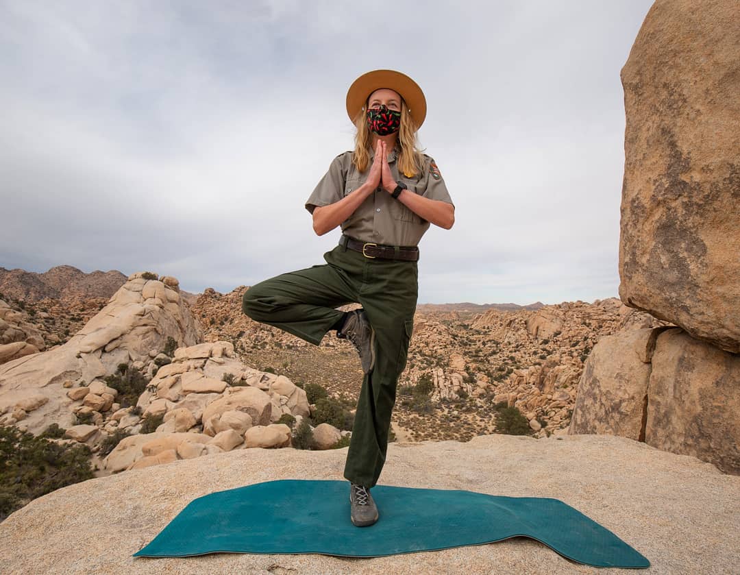 Join us in completing the following Joshua Tree-themed yoga poses!  #Yoga  #VirtualExperience  #YogaInParks  #JosuaTreePhotos: NPS / Kelsey Graczyk