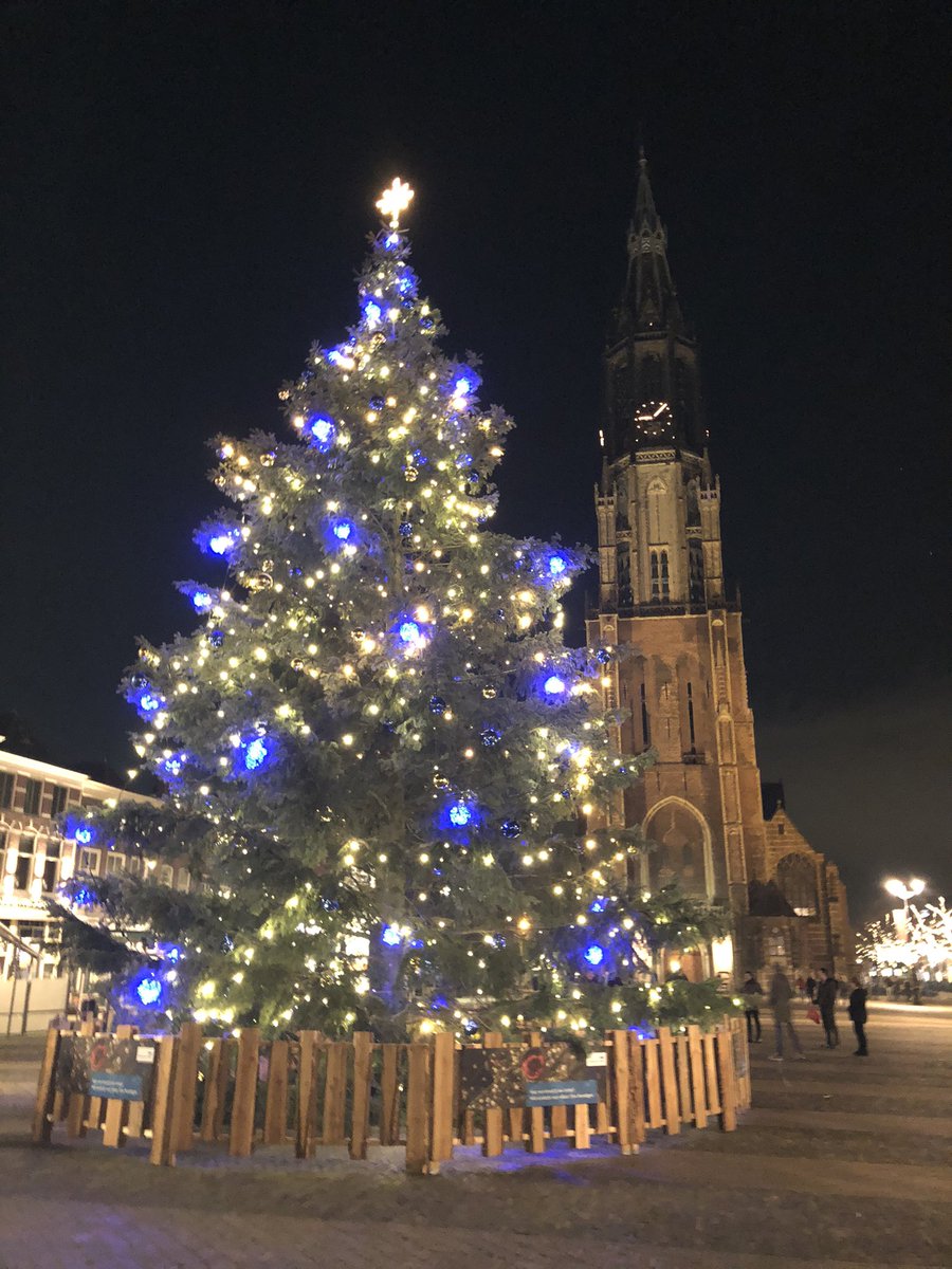 Ondanks alles. De boom staat weer. #Delft #delfsblauw #marktdelft