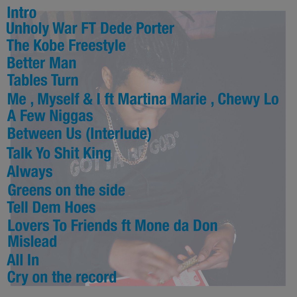 RockyDuh1's tweet image. Official Tracklist for #DirectMessage ...what you think gone be your favorite song just by the title?! Friday 📨