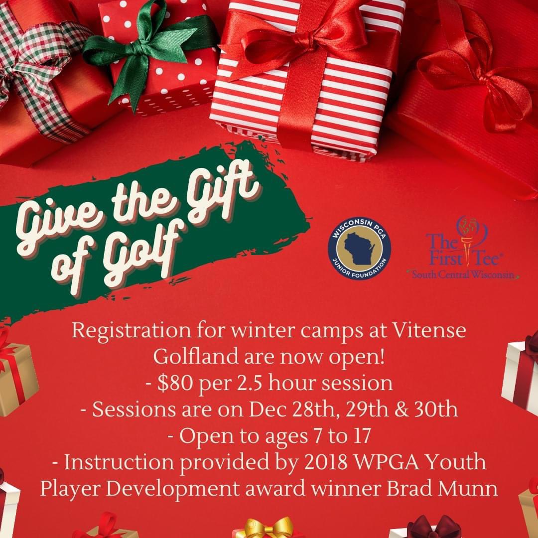 Winter Golf camps now open for registration! Register at wiscpgajr.bluegolf.com/bluegolf/wiscp…