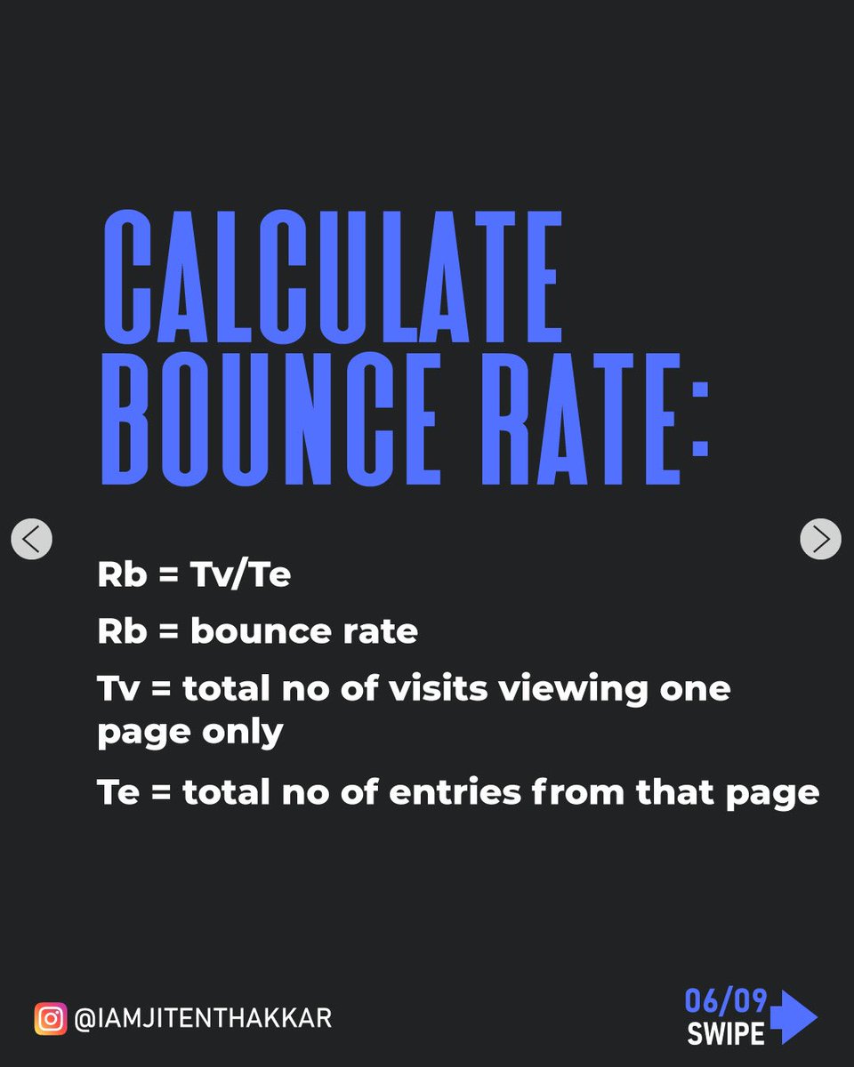 iamJitenThakkar's tweet photo. Let's look at the difference between the bounce rate vs exit rate.
⁣
Want to add anything? Comment below and share with others 👇

#bouncerate #bounce #forumula #DigitalMarketing #bounceratevsexitrate #digitalforever #bounceratemetrics #digitalmarketing #seotechniques
#seotips https://t.co/onFmOT70QM