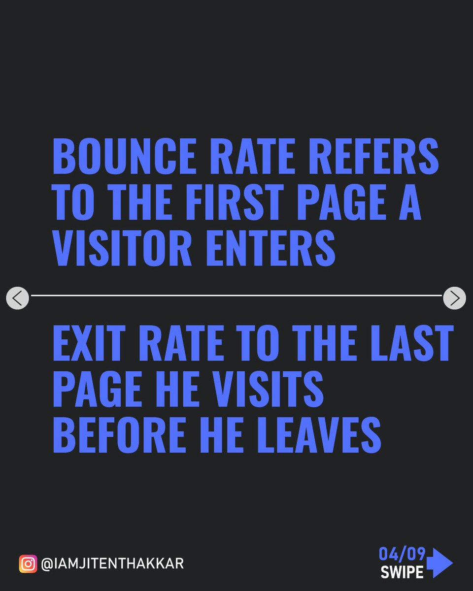 iamJitenThakkar's tweet photo. Let's look at the difference between the bounce rate vs exit rate.
⁣
Want to add anything? Comment below and share with others 👇

#bouncerate #bounce #forumula #DigitalMarketing #bounceratevsexitrate #digitalforever #bounceratemetrics #digitalmarketing #seotechniques
#seotips https://t.co/onFmOT70QM