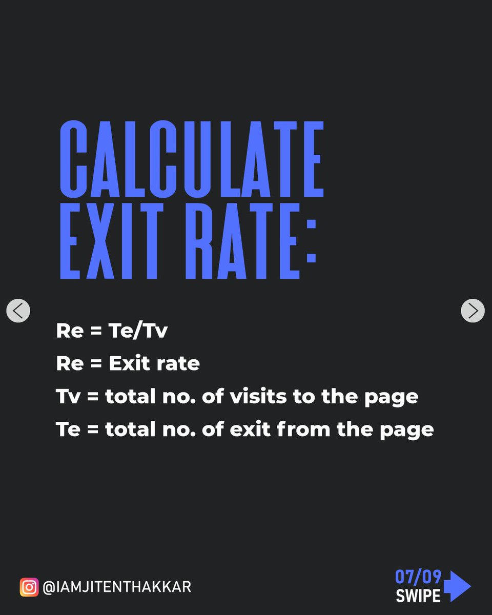 iamJitenThakkar's tweet photo. Let's look at the difference between the bounce rate vs exit rate.
⁣
Want to add anything? Comment below and share with others 👇

#bouncerate #bounce #forumula #DigitalMarketing #bounceratevsexitrate #digitalforever #bounceratemetrics #digitalmarketing #seotechniques
#seotips https://t.co/onFmOT70QM