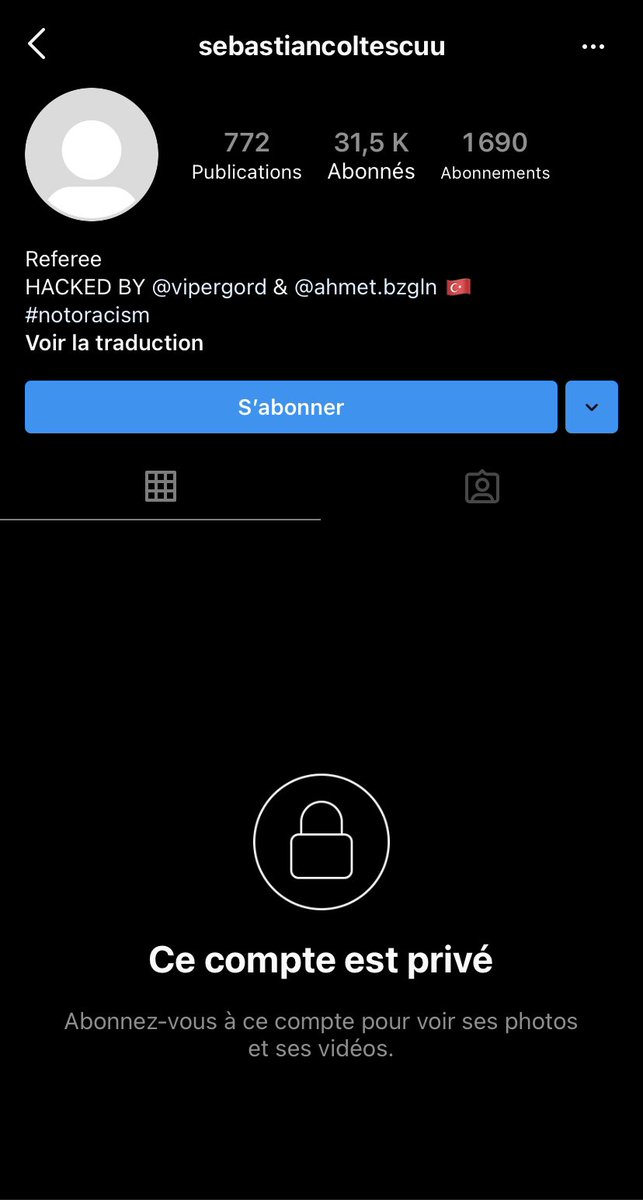 lnstantFoot's tweet image. Le compte instagram du quatrième arbitre de #PSGIBFK vient d’être piraté par deux Turcs.