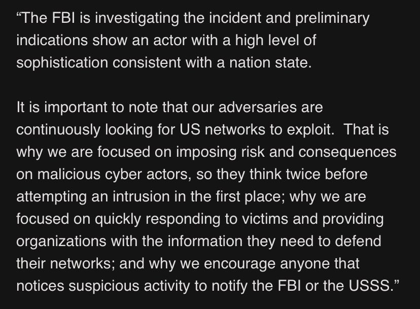 Rare FBI statement confirms investigation...