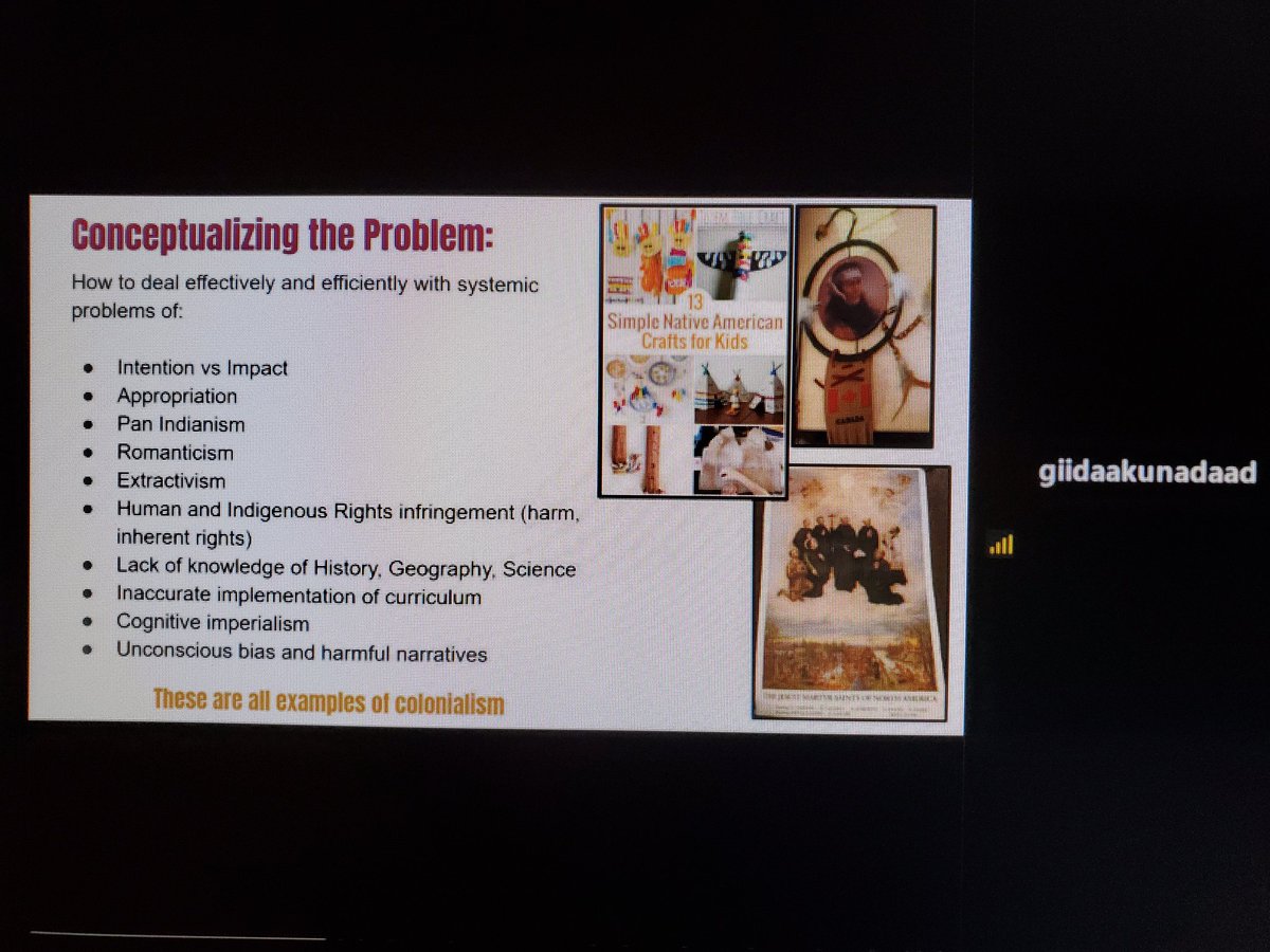 RiversoMaria's tweet photo. @otffeo #OTFconnects session underway with @Giidaakunadaad1 and @jodiesgot5 "Indigenous Education: Working Together to Create Change" 

👇 Examples of colonialism: https://t.co/aO56CuWJFr
