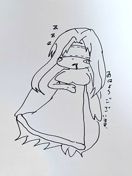 おはようございます!そういえばうちの子これでおはようイラスト書き終わったはずだけど次はどうしましょうか…#ことねアート 