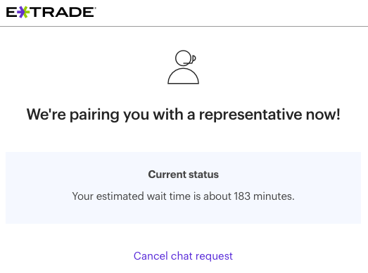 SandieOvertveld's tweet photo. In which reality is this acceptable? Stay online for 3 hours to have a chat? @MorganStanley I don't think you understand how chat is supposed to work, it's for fast interactions. Staff it or lose it. https://t.co/NcTcEWtlWE